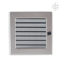 LÜFTUNGSGITTER WARMLUFTGITTER luftgitter edelstahl gebürstet 17x17 mit Lamellen