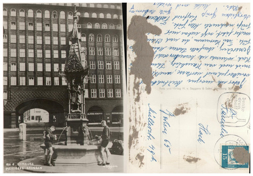 Hamburg messberg brunnen - messberg,