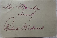 Richard Widmark signiert Hollywood Unterschrift Signatur Autogramm Signed