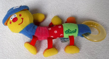 Chicco - Quietsche Tausendfüßler Raupe Greifling Rassel Happy Color - 21 cm lang
