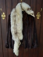 SILBERFUCHS PELZ STOLA POLARFUCHS FELL CAPE KRAGEN FARBE:ORIGINAL EINHEITSGRÖßE