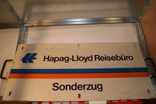 Zuglaufschild METALL Sonderzug HAPAG LLOYD - EXPRESS REISEBÜOR  70 x 32 cm