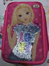 Depesche Top Model Federtasche 3 fach mit Pailletten pink