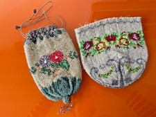 2 antike Geldkatze Geldbeutel