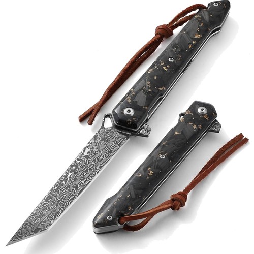 Damast klappmesser jagdmesser - damast,
