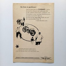 1954 Zündapp Elastic 250 ccm Motorrad Moped Roller Werbung Werbeanzeige Reklame