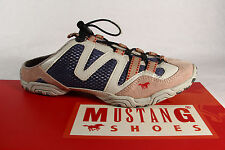 Mustang Clogs  blau/beige