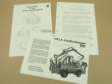 Prospekt Lanz Hela NG NF Friedhofsbagger mit AL405 + Datenblatt + Vorteile 70er