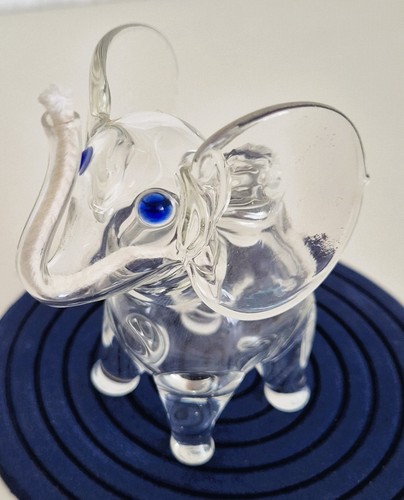 Glasfigur elefant mit docht - glasfigur,