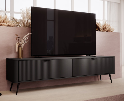Lowboard 200cm schwarz - tv-lowboard,