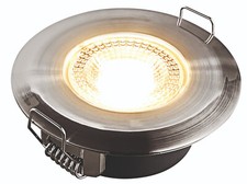 LED Strahler Spot Downlight 5 Watt chrom 230 Volt IP44 dimmbar mit Schalter Bad