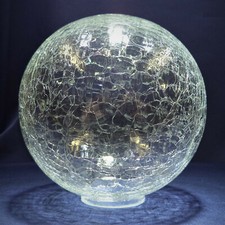 Ersatzglas Craqueleglas Ø 150mm - Öffnung Ø ca.40mm Glaskugel Craquele Klar-Glas