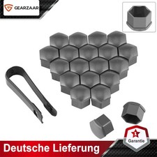 20 x RADSCHRAUBEN ABDECKUNGEN RADMUTTERN KAPPEN SET FÜR AUDI VW 17MM GRAU