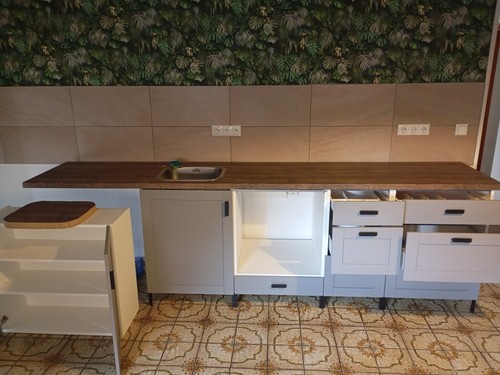Ikea küche grau - grau, mit