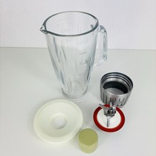 Braun KM32 Mixaufsatz KM 32 321 Mixer Mixbecher Weiß Glas Stopfen