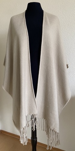 Poncho mit fransen beige - h&m,