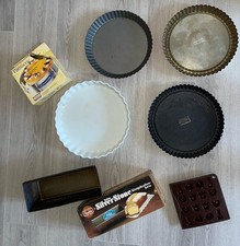Konvolut 7x Backform Tortenring Tarte Quiche Pie Kuchen Pfanne Form Torte Blech