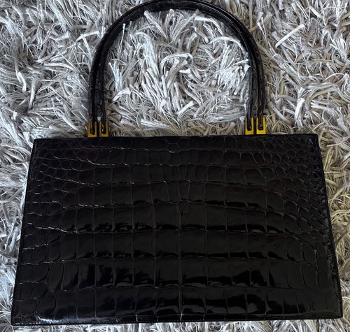 Handtasche echt krokodil - , leder