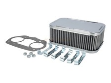 Chrom Luftfilter eckig für