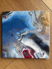 Acryl Bild Pouring auf Leinwand 30/30