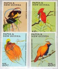 PAPUA NEUGUINEA NEW GUINEA 1970 175-78 301-04 Birds of Paradise Paradiesvögel **