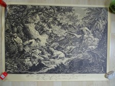 Kunstdruck wildschweinjagd - kunstdruck, "wildschweinjagd"
