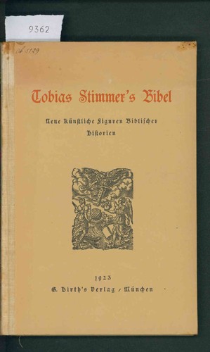 Tobias stimmer bibel neue - stimmer's, bibel: