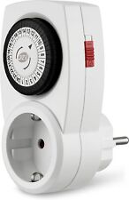 REV Zeit Schaltuhr mechanisch weiß Steckdose An Aus Schalter Tages 3680 Watt neu