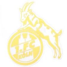 1. FC Köln Aufkleber - Logo gold - 8 cm Autoaufkleber Sticker