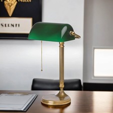 Bankerleuchte echt Messing