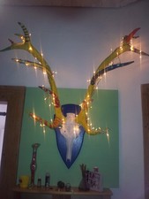 Großes DEKO Geweih, bunt bemalt ca. 120x120 cm