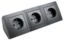 Aufbau Steckdosenblock, 3-fach