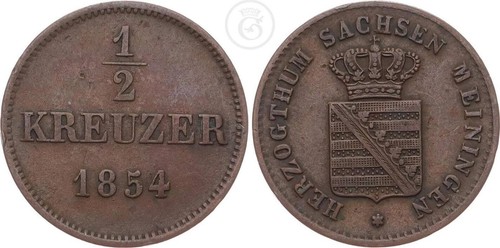 Kreuzer 1854 sachsen - 1/2,