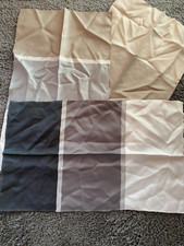 Stoffrest Gardinenstoff 3 Stücke  63 x 37 cm beige schwarz grau