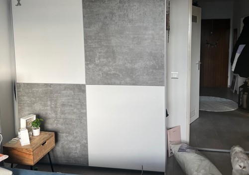 Schrank weiß grau - schrank,
