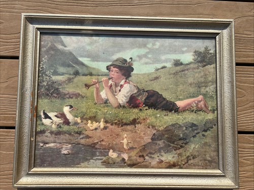 Gemälde ententeich von - am, h
