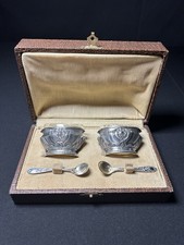 Silber Salieren Antik mit Original Etui Deutschland um 1900