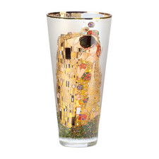 Vase DER KUSS Gustav Klimt H 30cm Ø 15cm mehrfarbig Goebel Porzellan