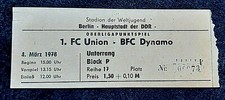 Orig. Ticket 1.FC Union Berlin BFC Dynamo 4.3.1978 DDR Fußball Oberliga Eisern