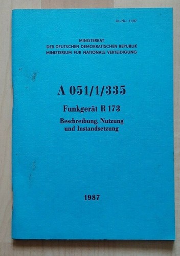 Nva vorschrift a051 335 - nva, a051/1/335
