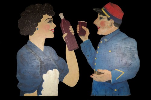 Altes paar bemalter tafeln - altes,