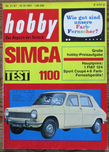 Hobby test simca 1100 - hobby, 21/67