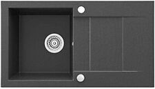Bergström Spülbecken, Schwarz, 75 x 43 cm mit Trockenplatz