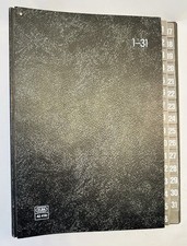 Elba 42418 Pultordner 1-31, Unterschriftenmappe, Dokumente, schwarze Hartpappe,
