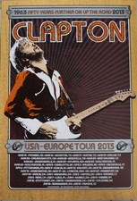 Eric Clapton, USA-Europe-Tour,  Poster, Plakat, Konzert, Concert, 2013 limitiert