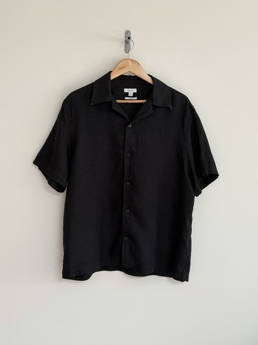 Reiss leinenhemd schwarz - reiss,