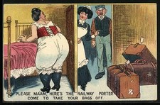 Ansichtskarte Dicke Frau passt nicht ins Korsett 