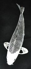 Koi Edelstahl Koi 30 bis 100cm Deko Skulpturen Geschenkartikel Fisch Kohaku, Cha
