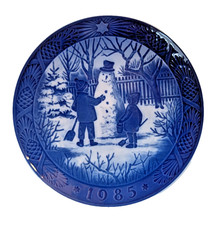 Weihnachtsteller Royal Copenhagen, Jahr 1985 - "The Snowman"