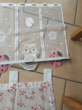 2 x  Scheibengardine EULE KÄFER Blume Kindergardine  Bistrogardine** Gardine 